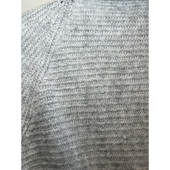 Nine West Women's Wool Blend Gray Open Cardigan Sweather Waterfall Size Large - Picture 8 of 13